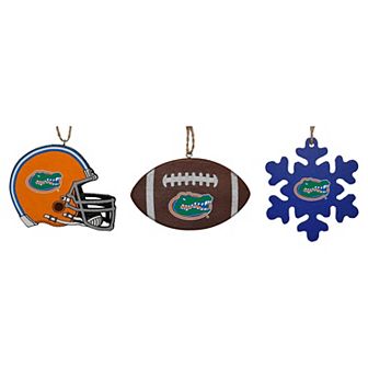 The Memory Company Florida Gators Three-Pack Helmet, Football & Snowflake Ornament Set