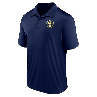 Men's Fanatics Branded Navy Milwaukee Brewers Logo Polo