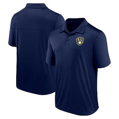Men's Fanatics Branded Navy Milwaukee Brewers Logo Polo