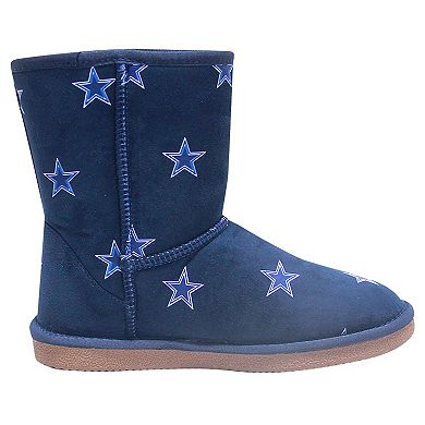 Women's Cuce Navy Dallas Cowboys Allover Logo Boots