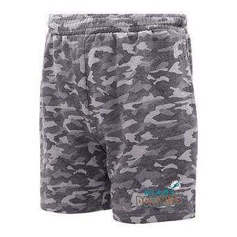 Men's Concepts Sport Charcoal Miami Dolphins Biscayne Camo Shorts