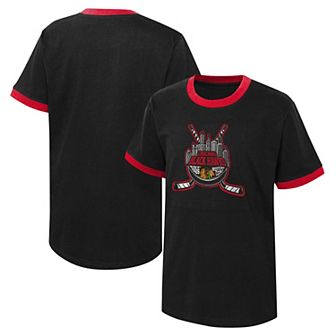 Youth Black Chicago Blackhawks Ice City T-Shirt
