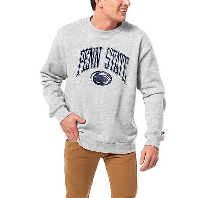 Men's League Collegiate Wear Heather Gray Penn State Nittany Lions Tall Arch Essential Pullover Sweatshirt