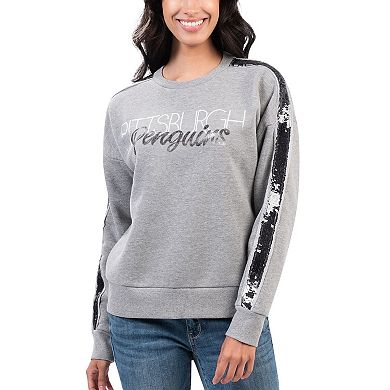 Women's G-III 4Her by Carl Banks Gray Pittsburgh Penguins Penalty Box Pullover Sweatshirt