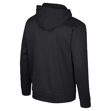 Men's Colosseum Black Arkansas Razorbacks Quarter-Zip Hoodie
