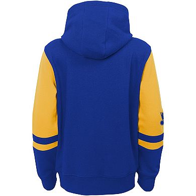 Youth Blue St. Louis Blues Face Off Color Block Full-Zip Hoodie