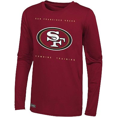 Men's Scarlet San Francisco 49ers Side Drill Long Sleeve T-Shirt