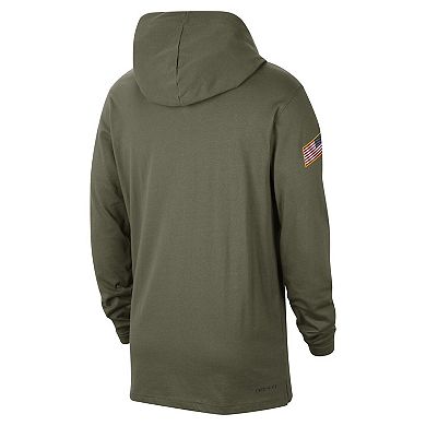 Men's Nike  Olive Michigan State Spartans Military Pack Long Sleeve Hoodie T-Shirt