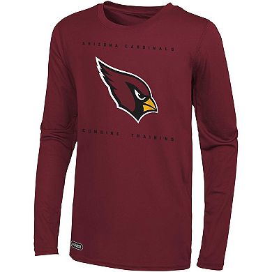 Men's Cardinal Arizona Cardinals Side Drill Long Sleeve T-Shirt