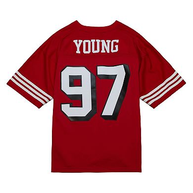 Men's Mitchell & Ness Bryant Young Scarlet San Francisco 49ers Legacy Replica Jersey