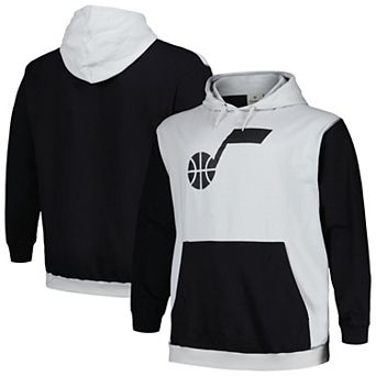 Men's Fanatics Branded Black/Silver Utah Jazz Big & Tall Primary Arctic Pullover Hoodie
