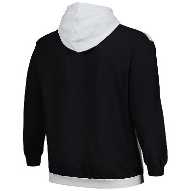 Men's Fanatics Branded Black/Silver Utah Jazz Big & Tall Primary Arctic Pullover Hoodie