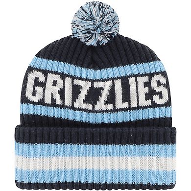 Men's '47 Navy Memphis Grizzlies Bering Cuffed Knit Hat with Pom