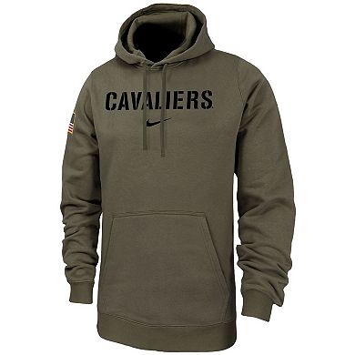 Men's Nike Olive Virginia Cavaliers Military Pack Club Fleece Pullover Hoodie