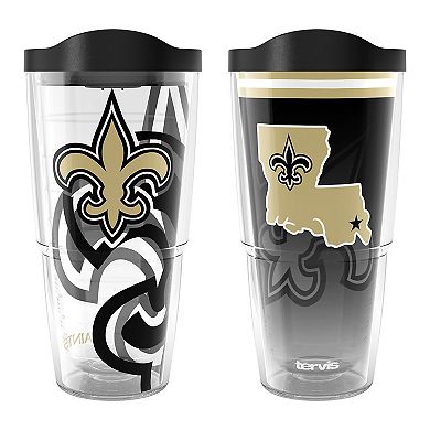 Tervis New Orleans Saints 24oz NFL 2 PACK Genuine & Forever Fan