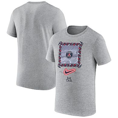 Men's Nike Heather Gray Paris Saint-Germain DNA T-Shirt