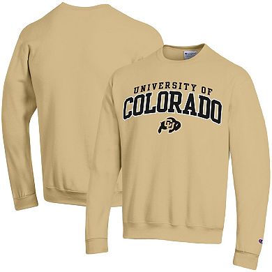 Men's Champion Gold Colorado Buffaloes Property of Powerblend Pullover Sweatshirt
