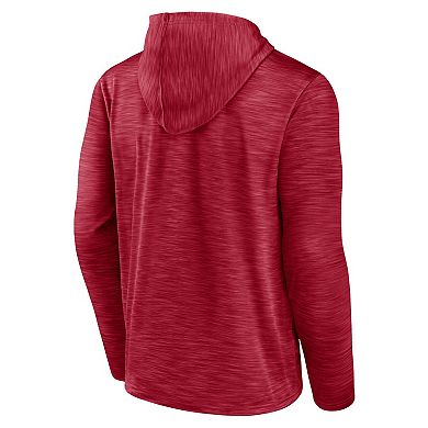 Men's Fanatics Branded Heather Red Tampa Bay Buccaneers Hook and Ladder Pullover Hoodie
