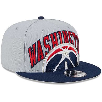 Men's New Era Gray/Navy Washington Wizards Tip-Off Two-Tone 9FIFTY Snapback Hat