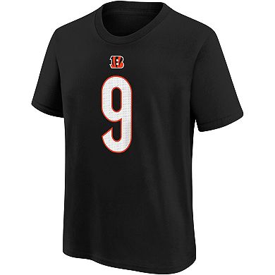 Youth Nike Joe Burrow Black Cincinnati Bengals Player Name & Number T-Shirt