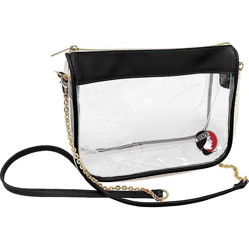 Florida State Seminoles Hype Stadium Crossbody Clear Bag, Black