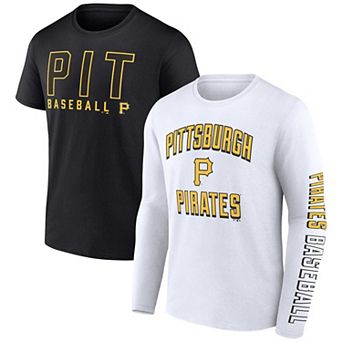 Men's Fanatics Branded Black/White Pittsburgh Pirates Two-Pack Combo T-Shirt Set
