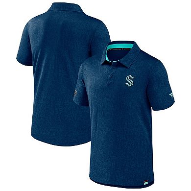 Men's Fanatics Branded Deep Sea Blue Seattle Kraken Authentic Pro Jacquard Polo