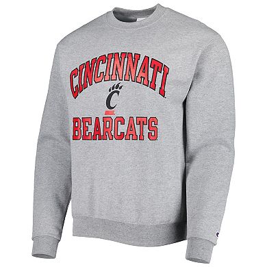 Men's Champion Heather Gray Cincinnati Bearcats High Motor Pullover Sweatshirt