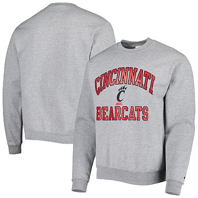 Men's Champion Heather Gray Cincinnati Bearcats High Motor Pullover Sweatshirt