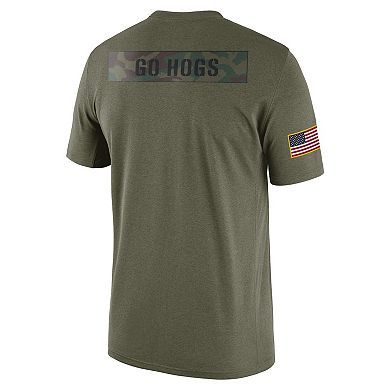 Men's Nike  Olive Arkansas Razorbacks Military Pack T-Shirt