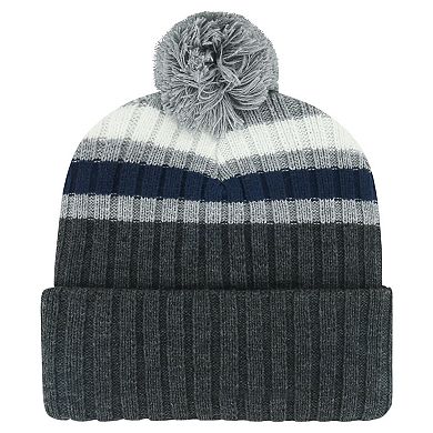 Men's '47 Gray Toronto Maple Leafs Stack Patch Cuffed Knit Hat with Pom