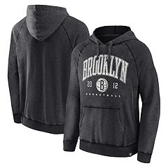 Men's Fanatics Branded Black/White Brooklyn Nets Anorak Block Party  Windbreaker Half-Zip Hoodie Jacket