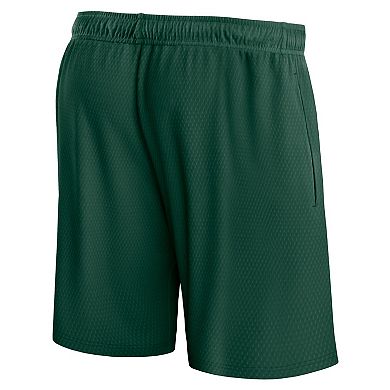 Men's Fanatics Branded Hunter Green Milwaukee Bucks Post Up Mesh Shorts