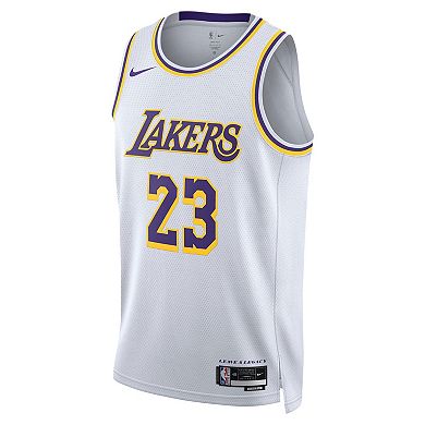 Unisex Nike LeBron James White Los Angeles Lakers Swingman Jersey - Association Edition