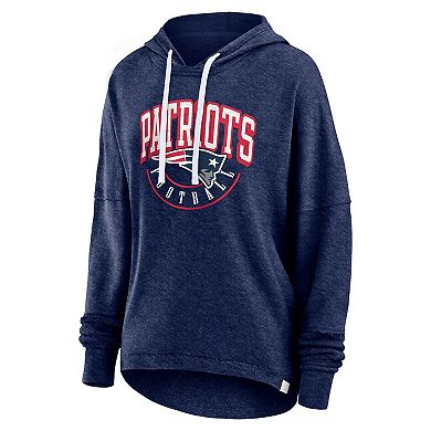 Women's Fanatics Branded Navy New England Patriots Lounge Helmet Arch Pullover Hoodie
