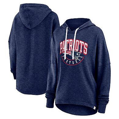 Women's Fanatics Branded Navy New England Patriots Lounge Helmet Arch Pullover Hoodie