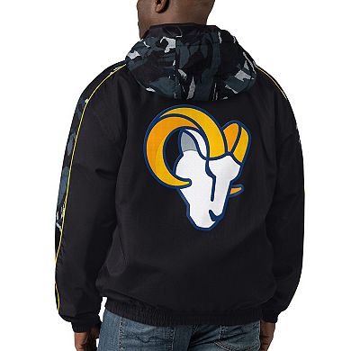 Men's Starter Black Los Angeles Rams Thursday Night Gridiron Full-Zip Hoodie