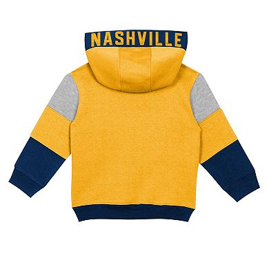 Toddler Gold/Navy Nashville Predators Big Skate Fleece Pullover Hoodie and Sweatpants Set