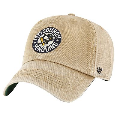 Men's '47 Khaki Pittsburgh Penguins Earldor Clean Up Adjustable Hat
