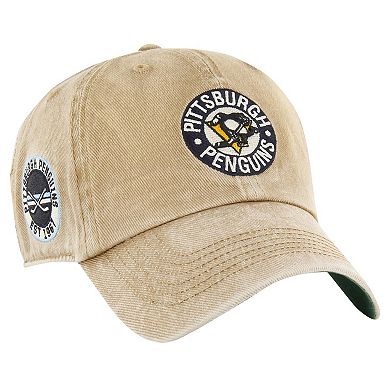 Men's '47 Khaki Pittsburgh Penguins Earldor Clean Up Adjustable Hat