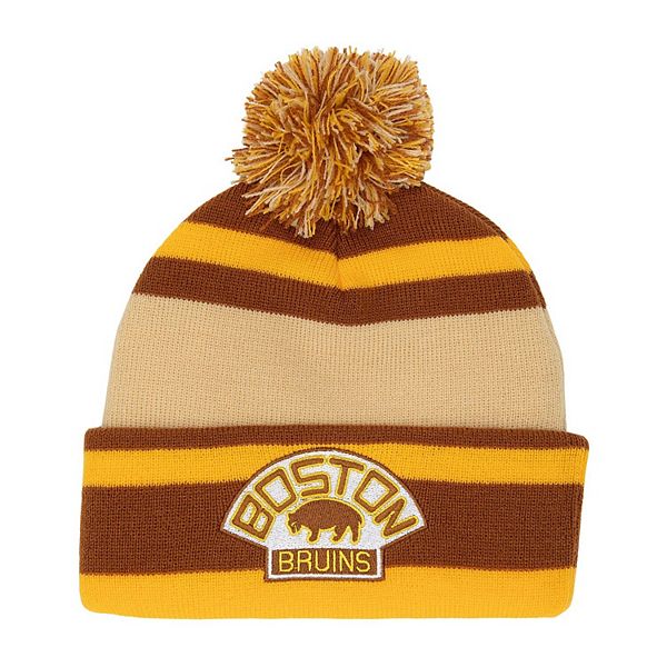 Men's Mitchell & Ness Brown/Cream Boston Bruins 100th Anniversary ...