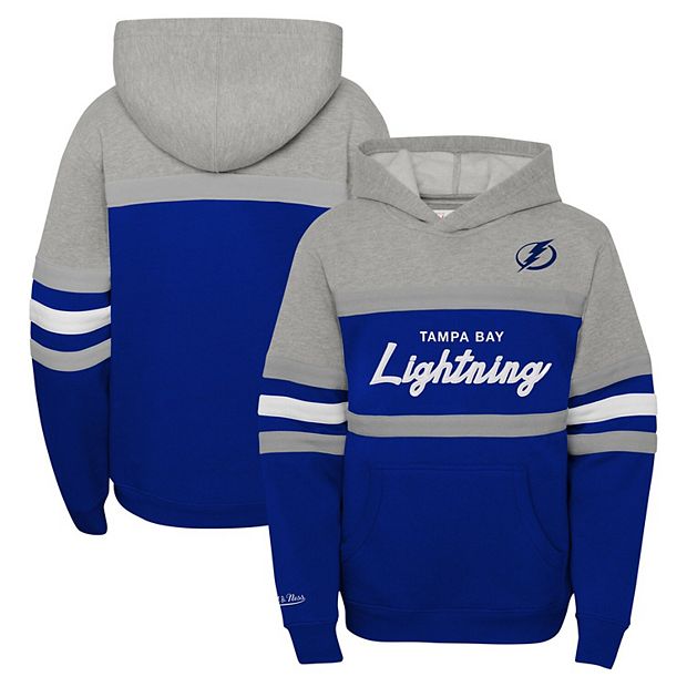Youth Mitchell Ness Gray Tampa Bay Lightning Head Coach Pullover Hoodie