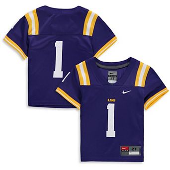 Toddler Nike #1 Purple LSU Tigers Team Replica Football Jersey