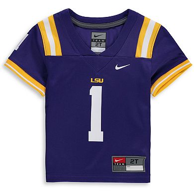 Toddler Nike #1 Purple LSU Tigers Team Replica Football Jersey
