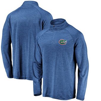 Men's Fanatics Royal Florida Gators Lightweight Striated Raglan Quarter-Zip Top