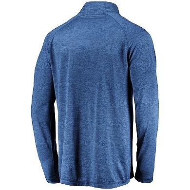 Men's Fanatics Royal Florida Gators Lightweight Striated Raglan Quarter-Zip Top
