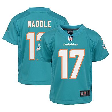Infant Nike Jaylen Waddle Aqua Miami Dolphins Player Game Jersey