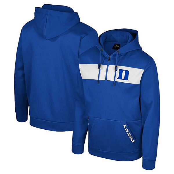 Men's Colosseum Royal Duke Blue Devils Quarter-Zip Hoodie