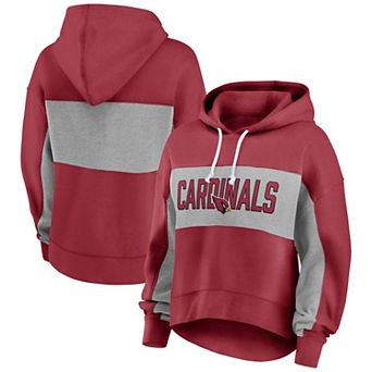 Women's Fanatics Branded Cardinal Arizona Cardinals Filled Stat Sheet Pullover Hoodie