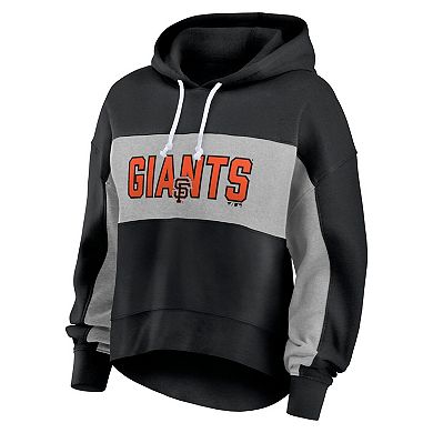 Women's Fanatics Branded Black San Francisco Giants Filled Stat Sheet Pullover Hoodie